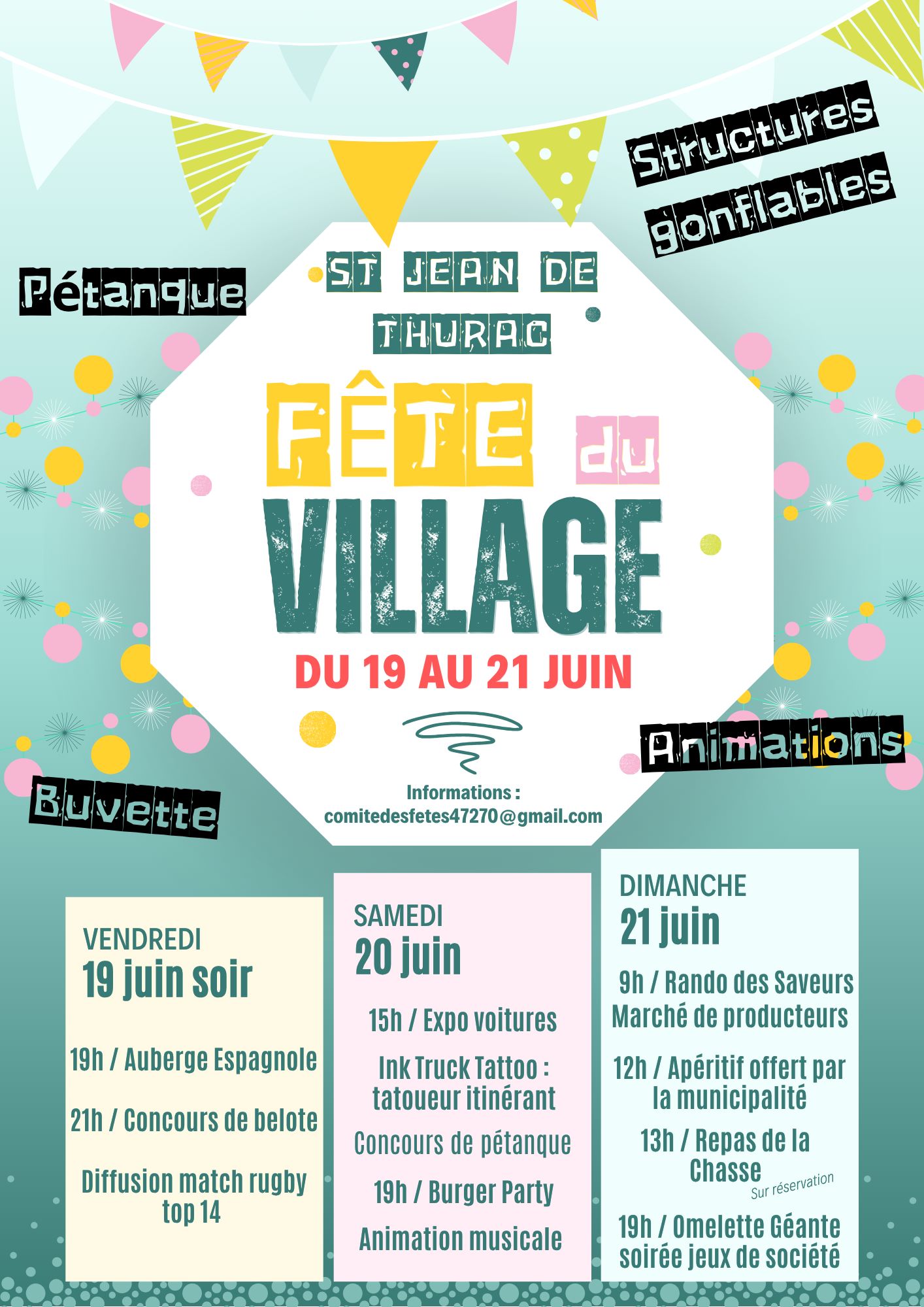 Fête du village de St Jean de Thurac
