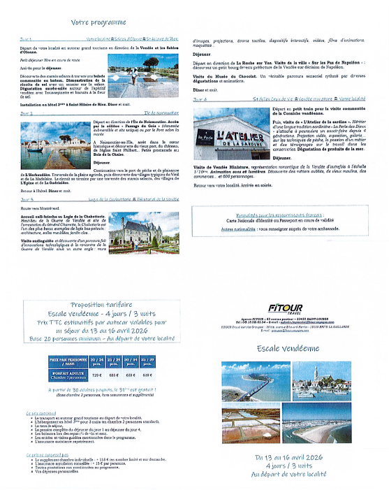 ESCALE VENDÉENNE, Pissos