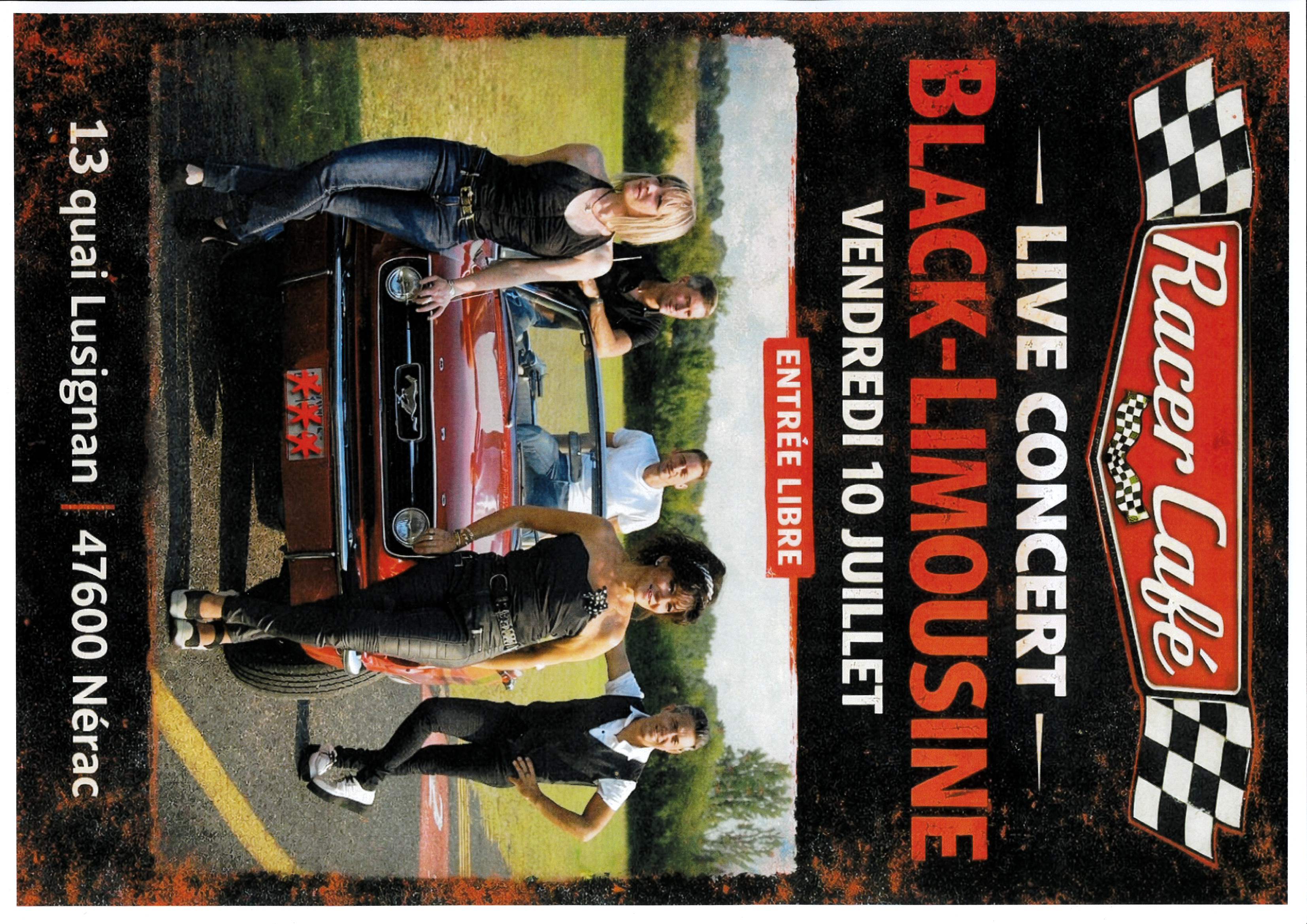 Racer café - Concert Black Limousine — visuel événement