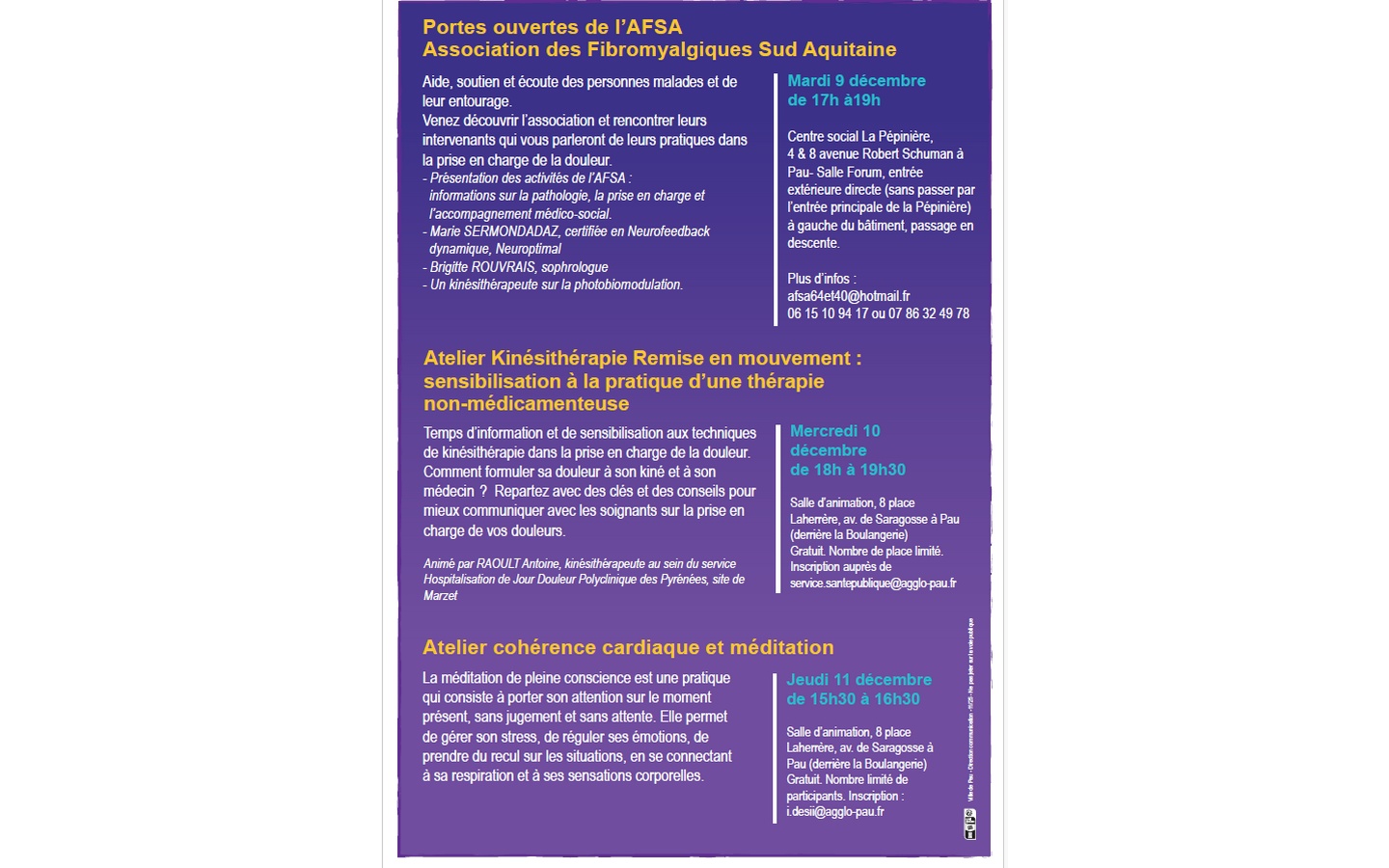 RDV santé - Atelier cohérence cardiaque et méditation