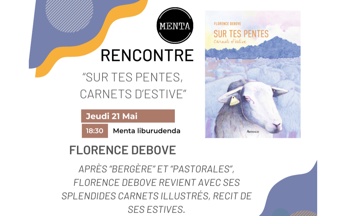 Rencontre "Sur tes pentes, carnets d'estive" avec l'autrice