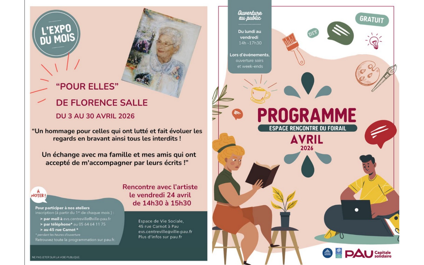 Programme de l'Espace de rencontre du Foirail - Avril 2026