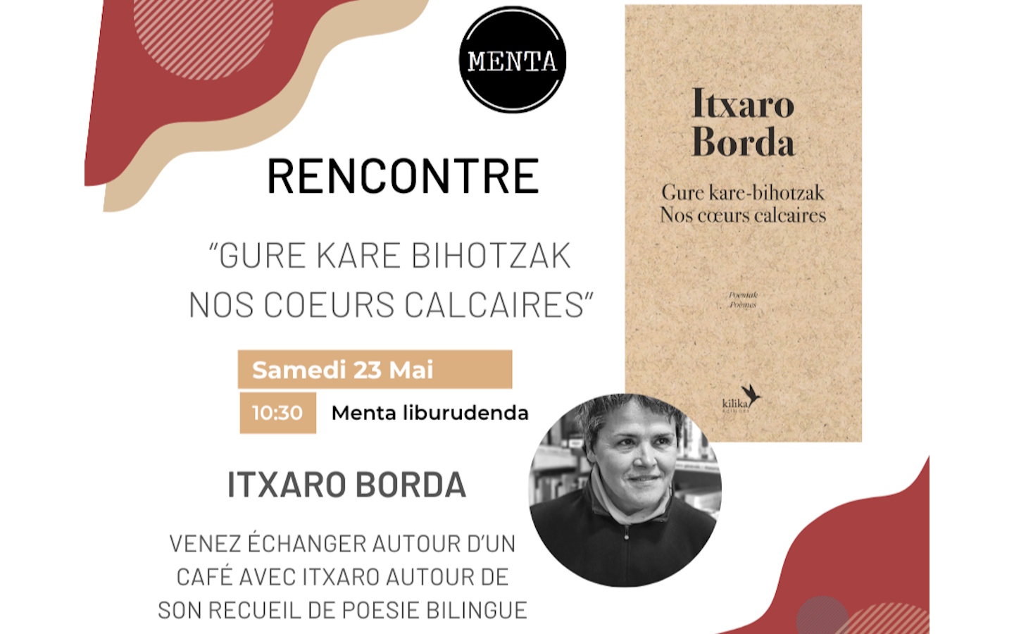 Rencontre "Gure kare-bihotzak, nos coeurs calcaires" avec l'autrice