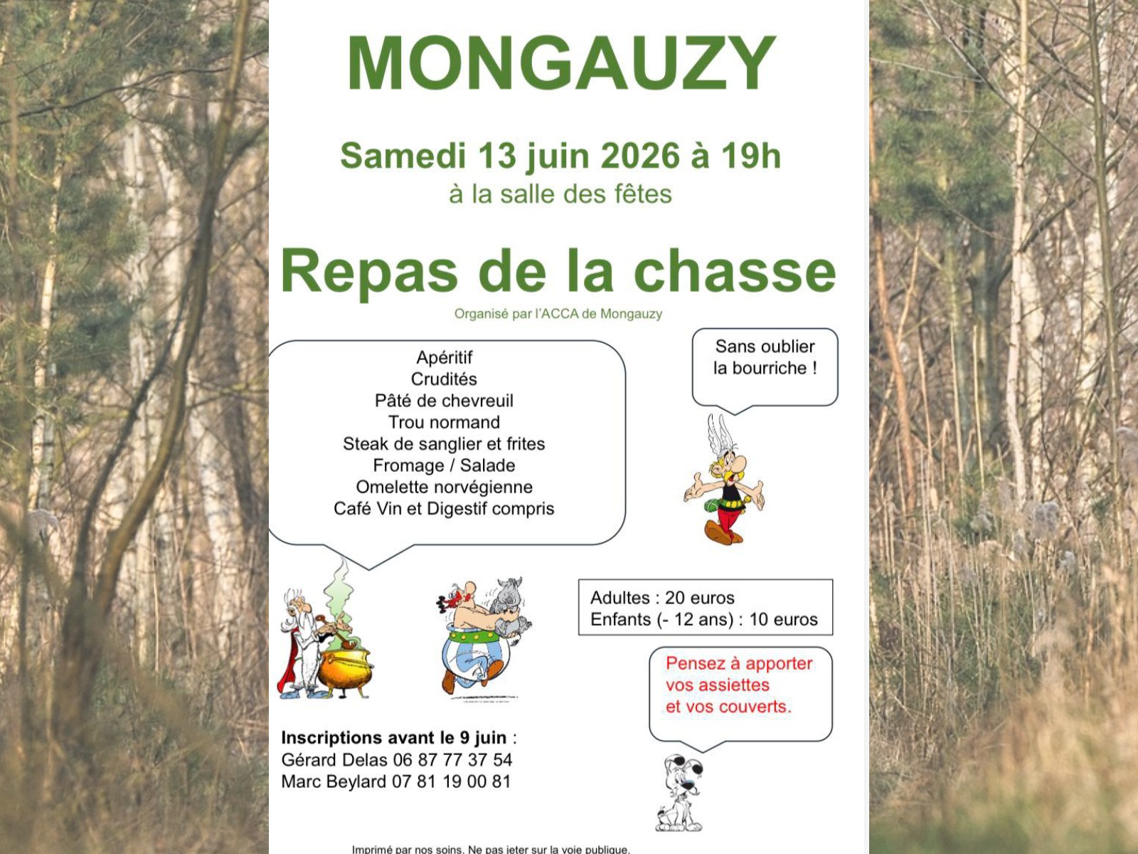 Repas de la chasse de Mongauzy — visuel événement