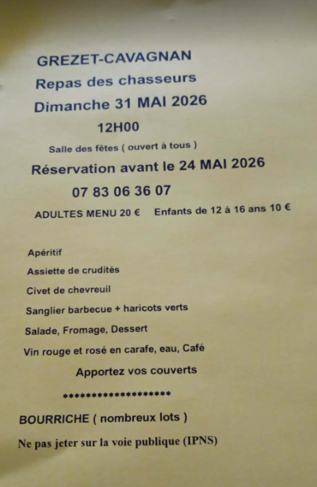 Repas des chasseurs