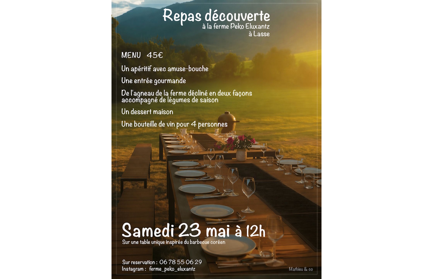 Repas découverte à la ferme Peko Eluxantz — visuel événement