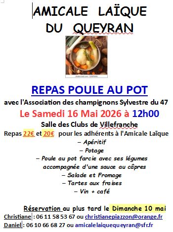 Repas poule au pot — visuel événement