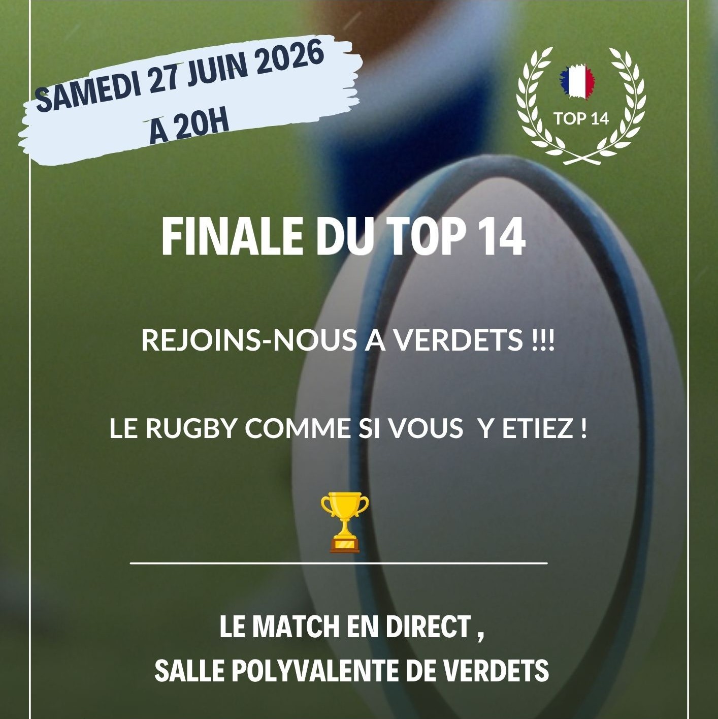 Feu de la Saint-Jean et retransmission de la finale du Top 14 — visuel événement