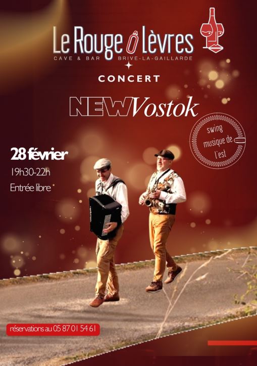 Concert New Vostok au Bar à vin Le Rouge Ô Lèvres