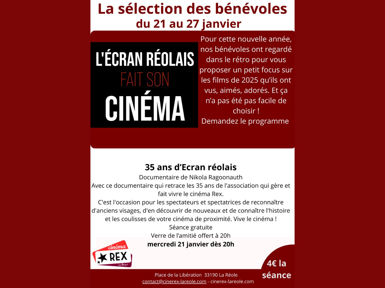 Les 35 ans d’Ecran réolais