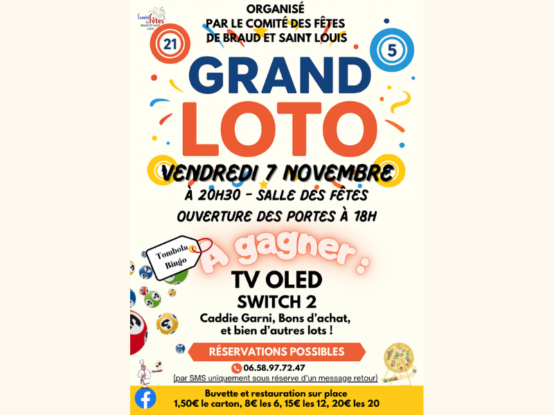 Loto  du comité des fêtes de Braud