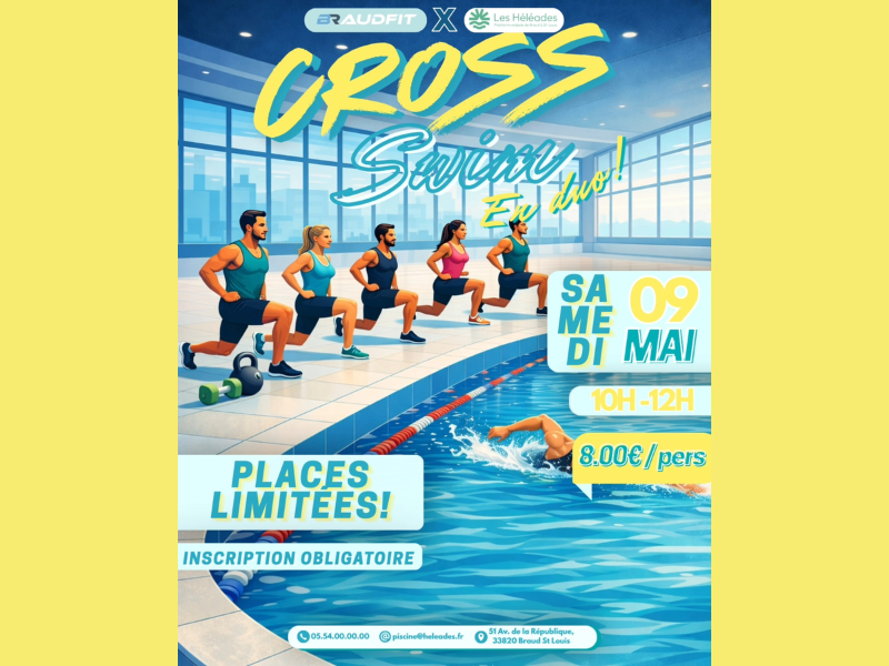 Cross swim à la piscine les Héléades — visuel événement