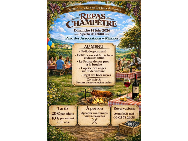 Repas champêtre à Mazion — visuel événement