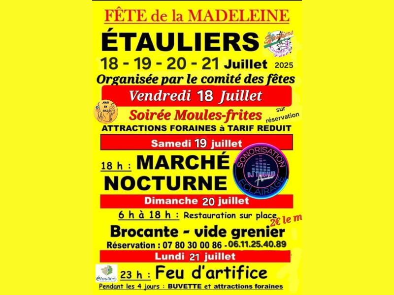 Fête de la Madeleine à Etauliers