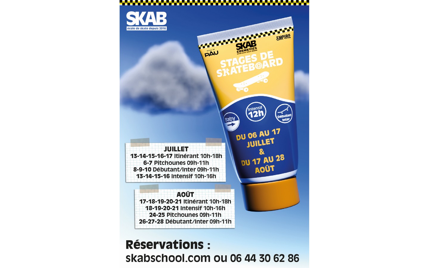 SKAB school - Stage skateboard Pitchounes — visuel événement