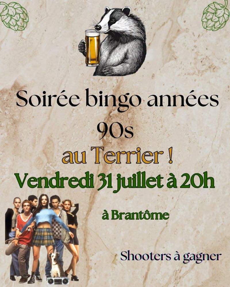 Soirée bingo années 90