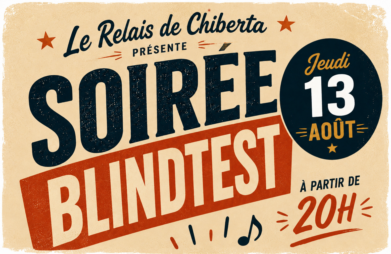 Soirée Blind test au Relais de Chiberta