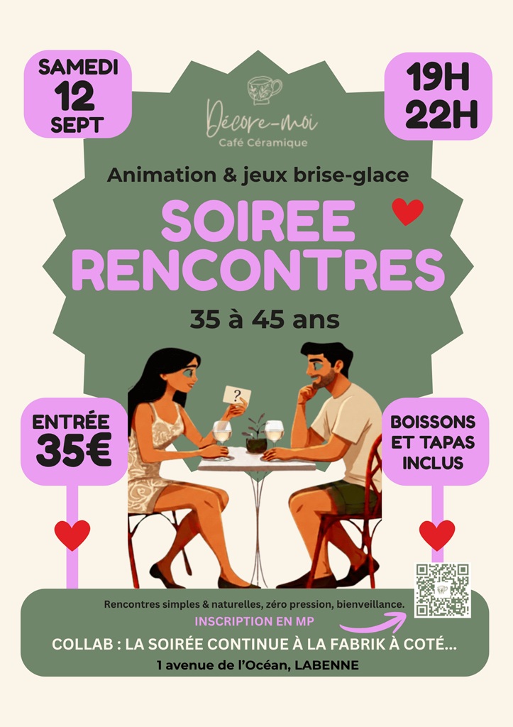 Soirée rencontre célibataires 35-45 ans