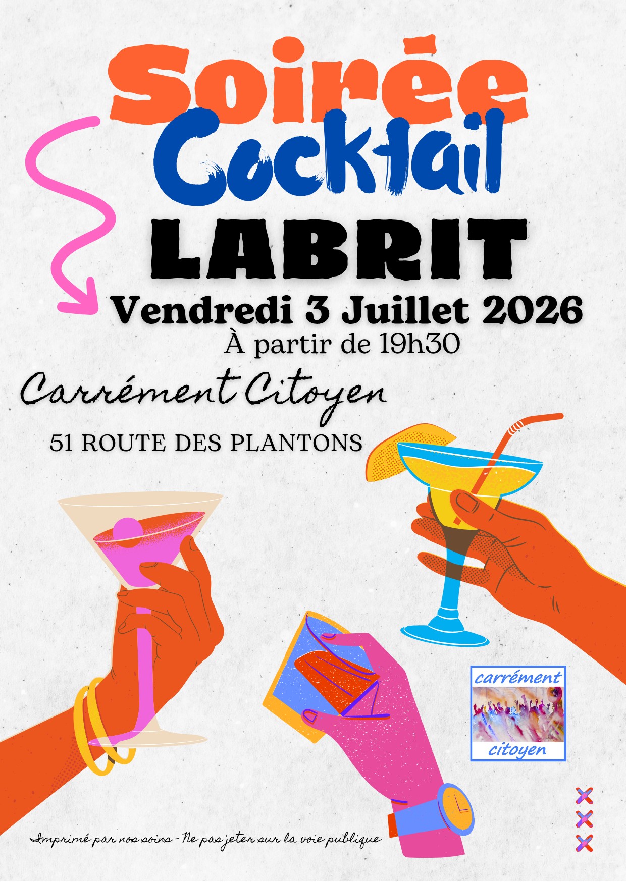 Soirée COCKTAIL à Carrément Citoyen