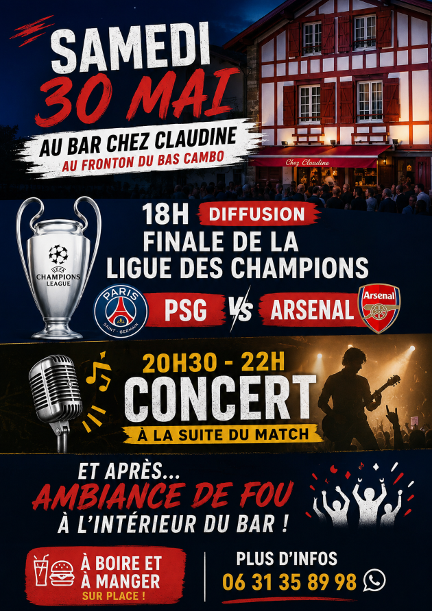 Diffusion de la finale de la Ligue des Champions — visuel événement