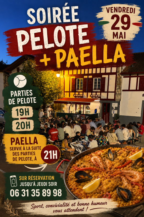 Soirée pelote et paëlla — visuel événement
