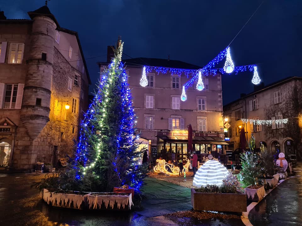Feu d'artifice au marché de Noël