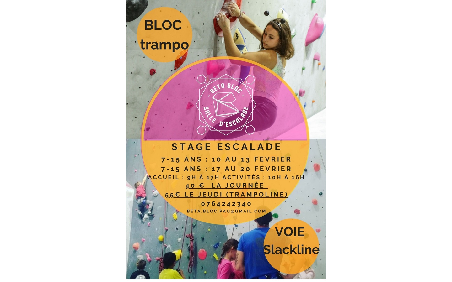 Stage vacances Escalade