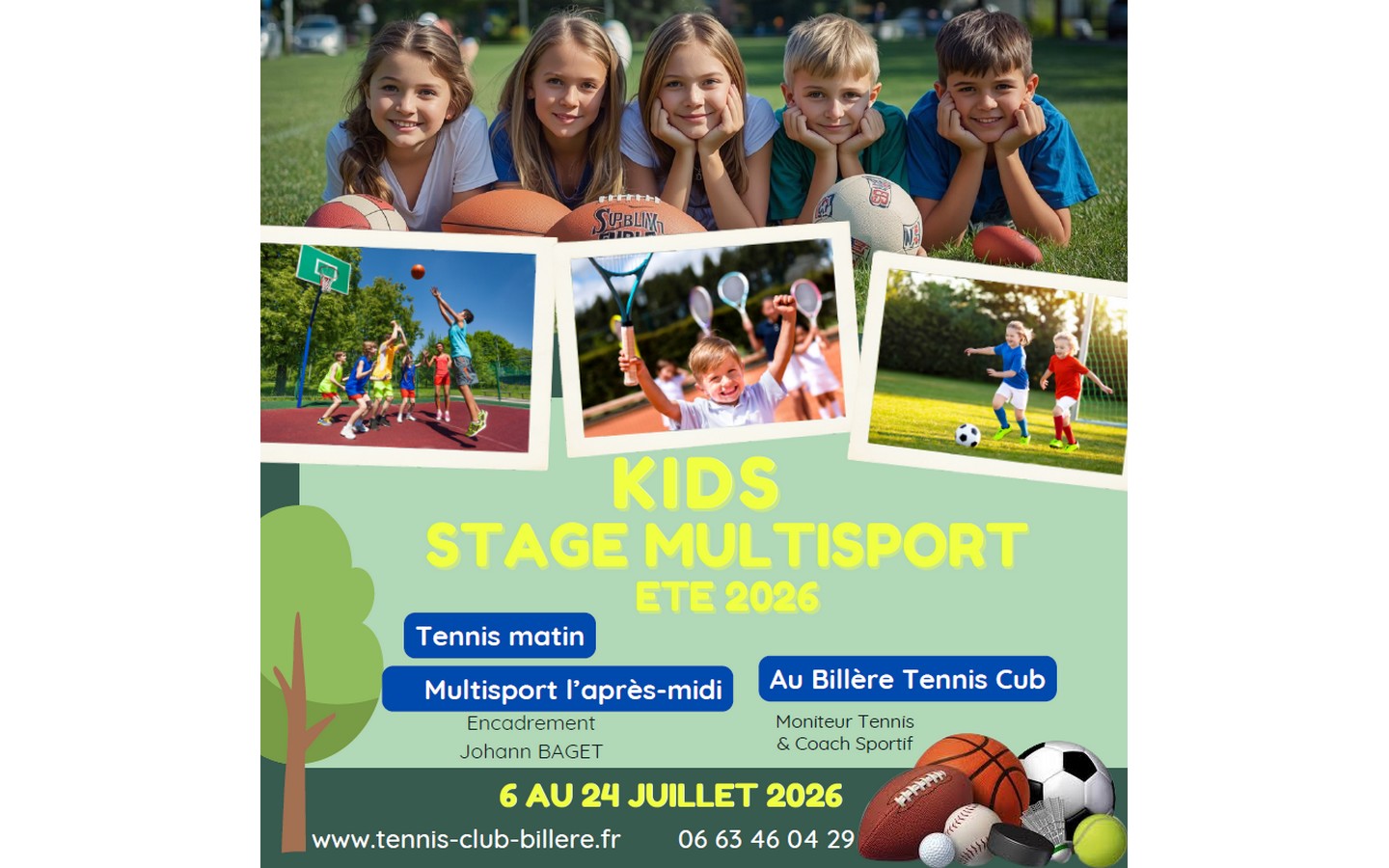 Stage kids multisports Eté 2026 — visuel événement