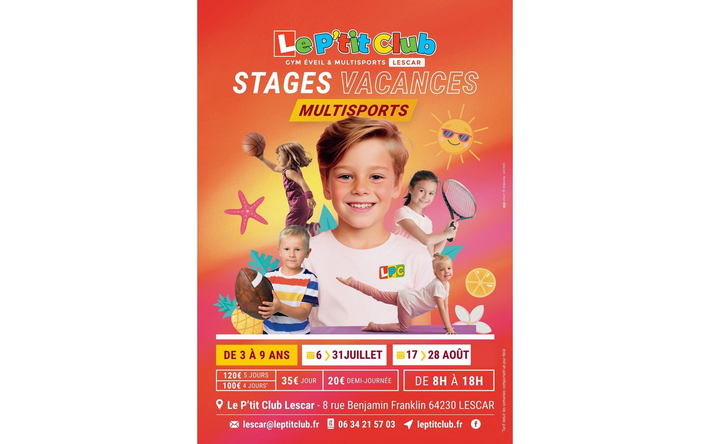 Stages multisports enfants "Le P'tit Club" — visuel événement