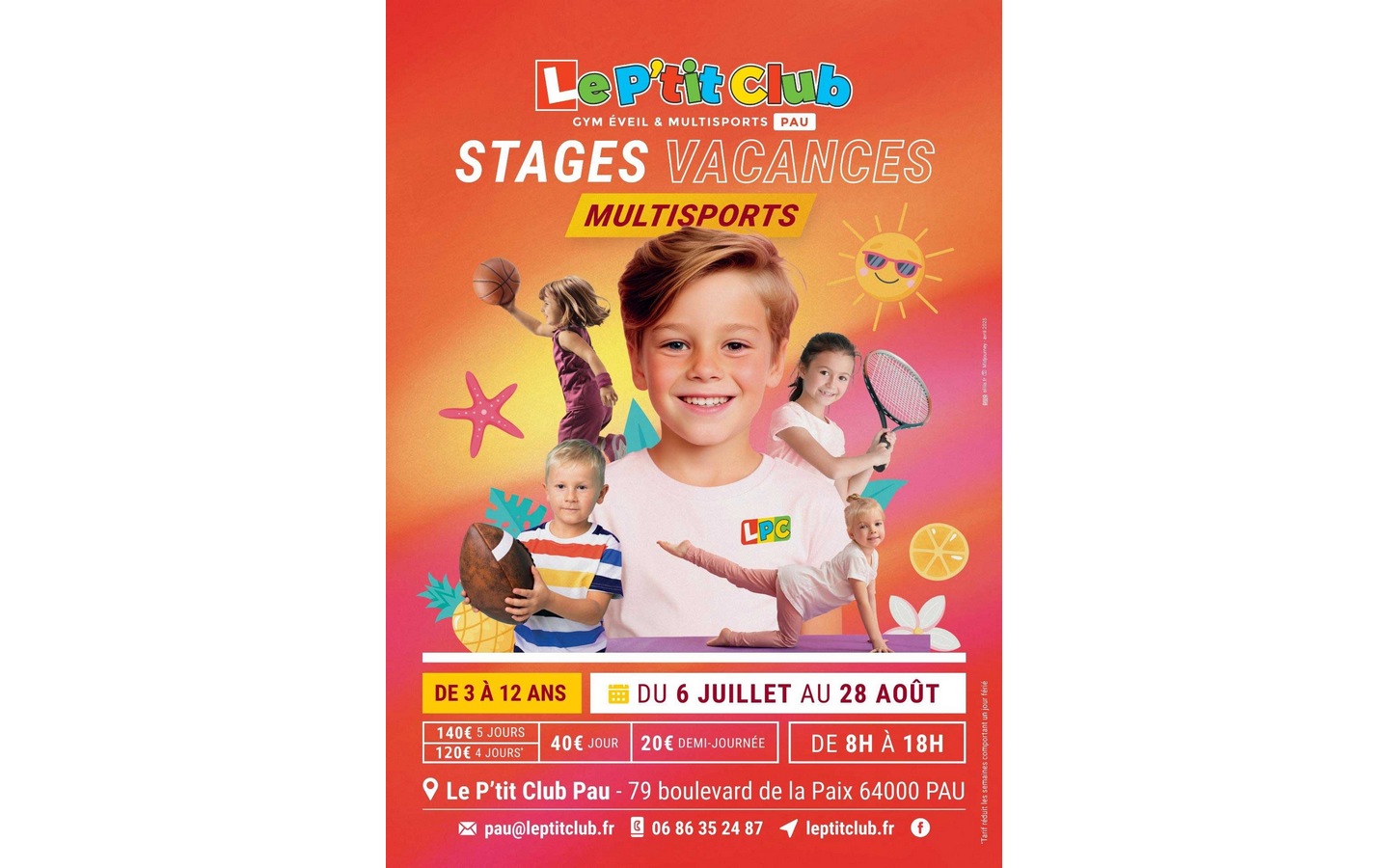 Stages multisports enfants "Le P'tit Club" — visuel événement