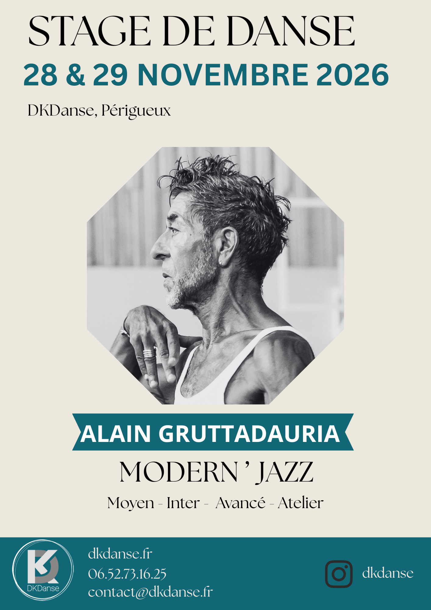 Stage Modern'Jazz - Alain GRUTTADAURIA - DKDanse