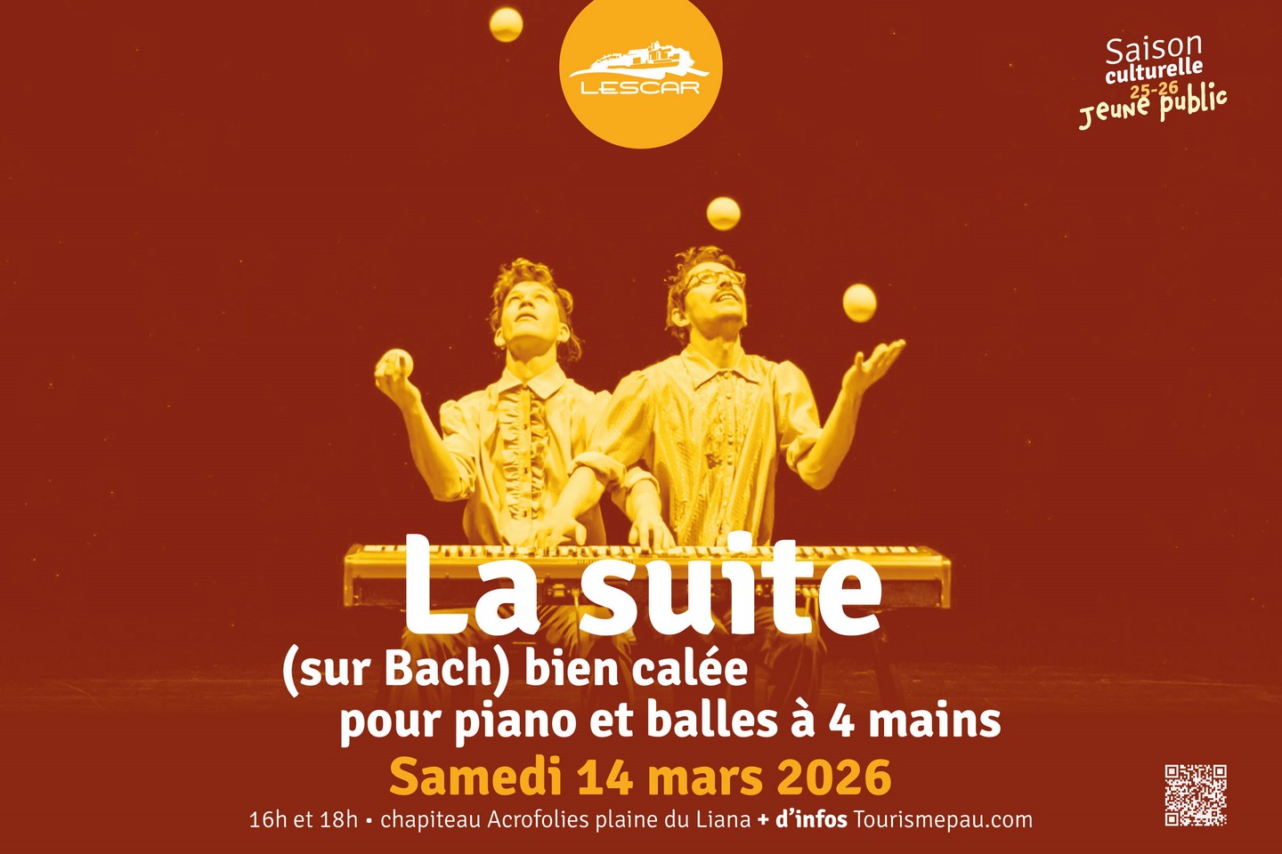 La Suite (sur Bach) bien calée pour piano et balles à 4 mains