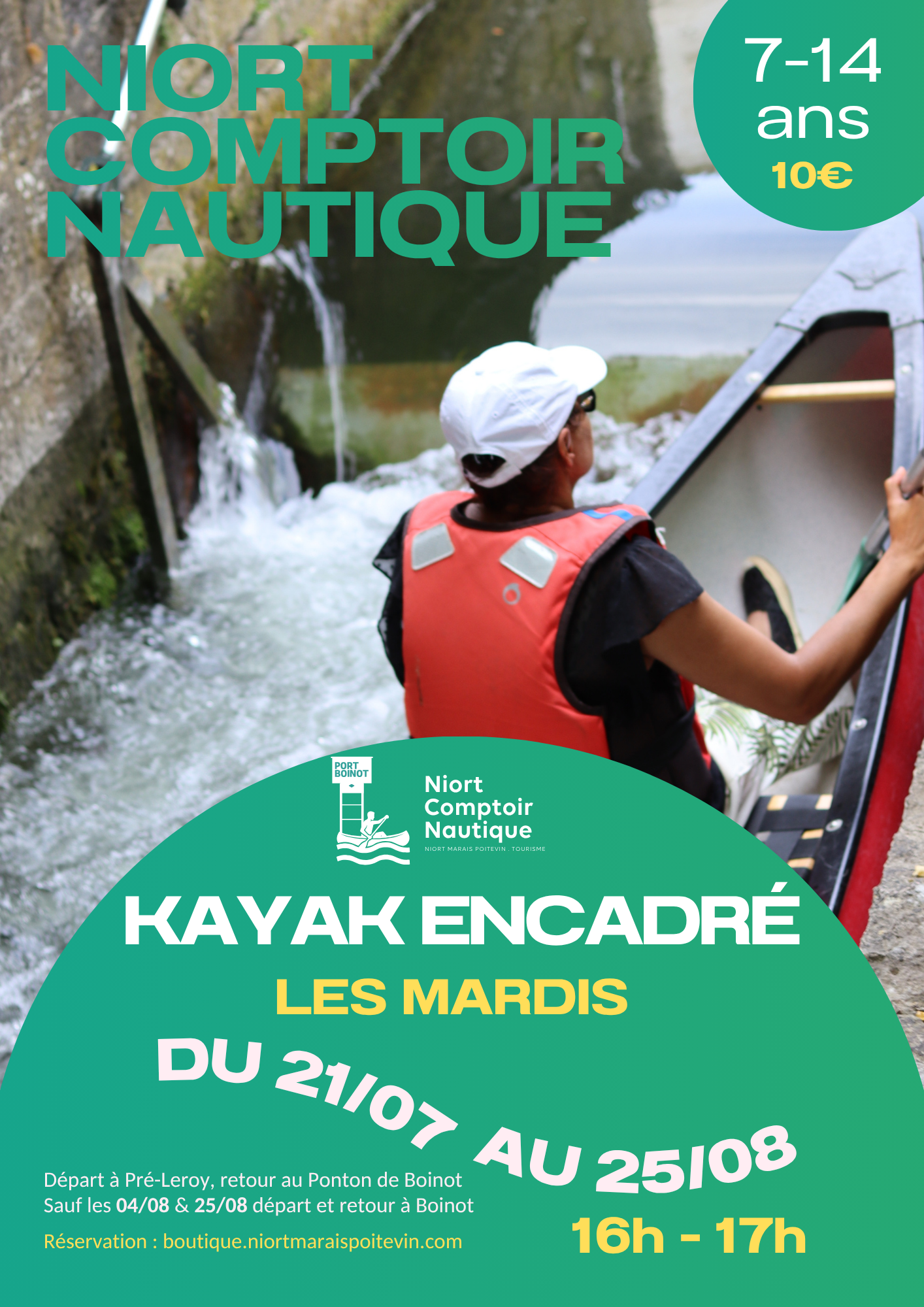 Kayak encadré à Niort Comptoir Nautique