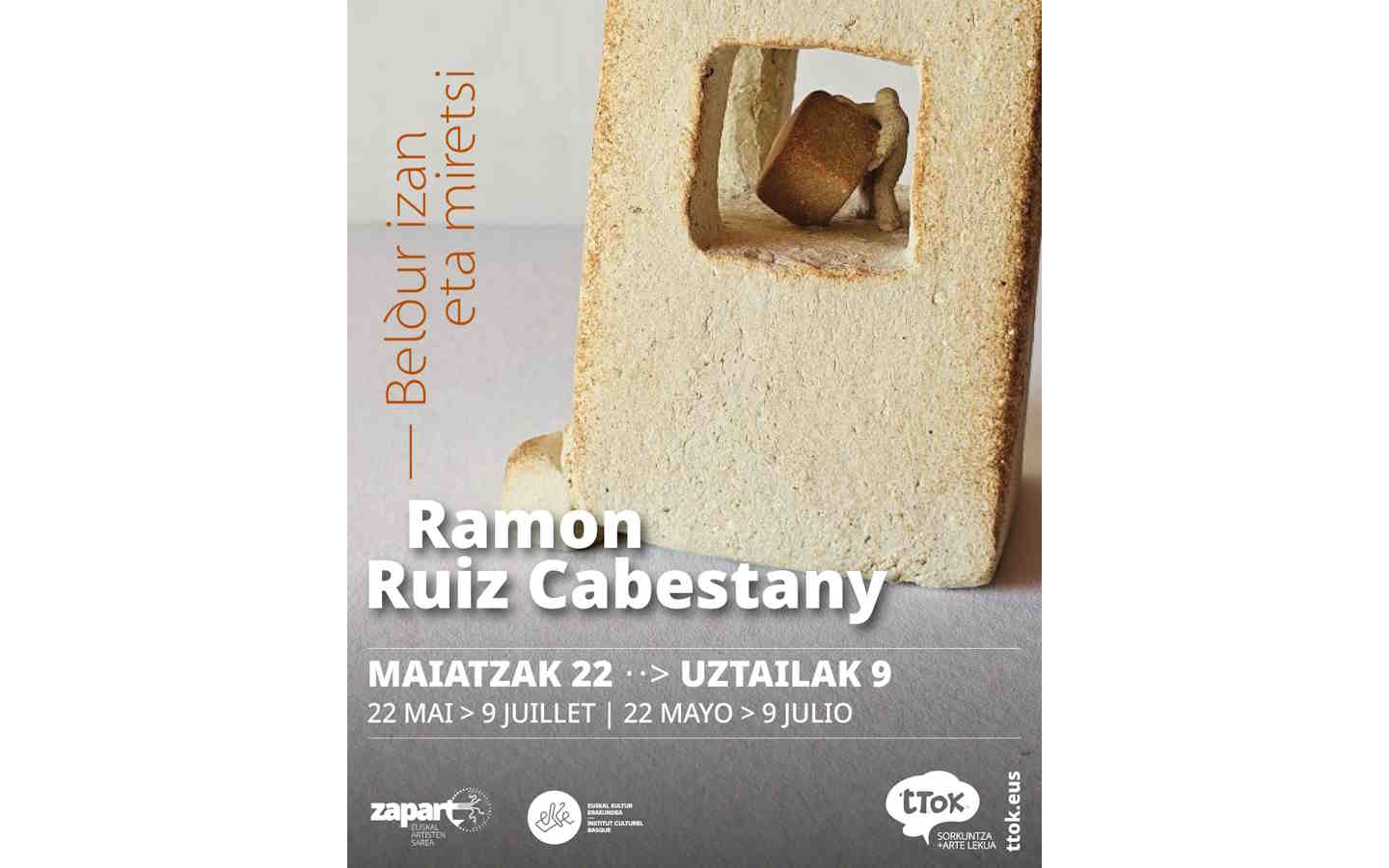 Exposition de Ramon Ruiz Cabestany : "Beldur izan eta miretsi" - "Craindre et admirer" — visuel événement