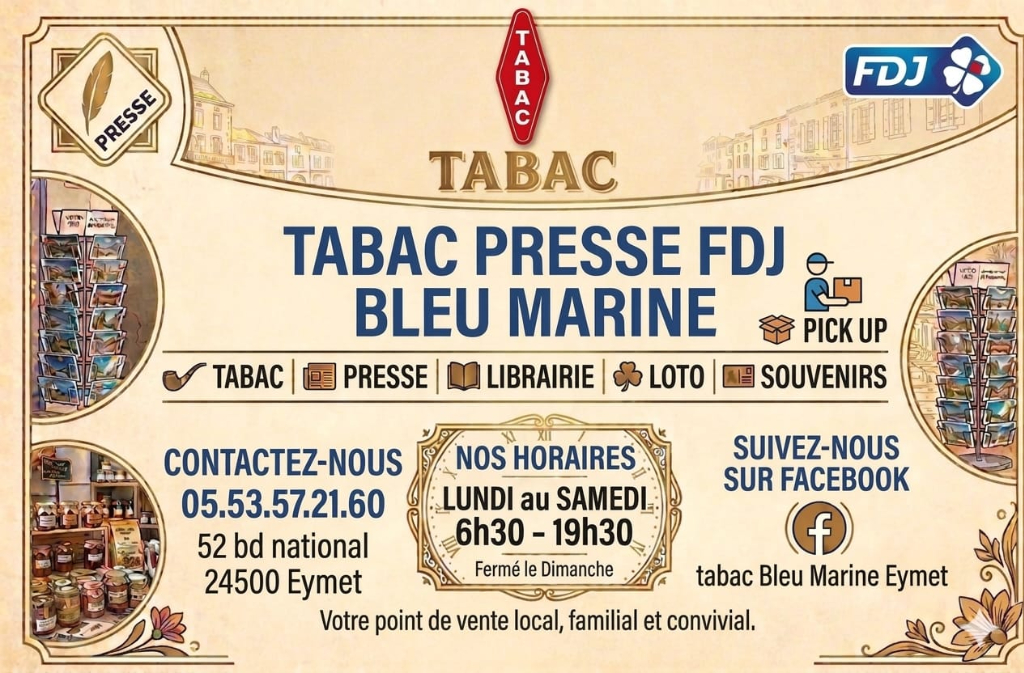 Tabac presse Bleu Marine — photo 2