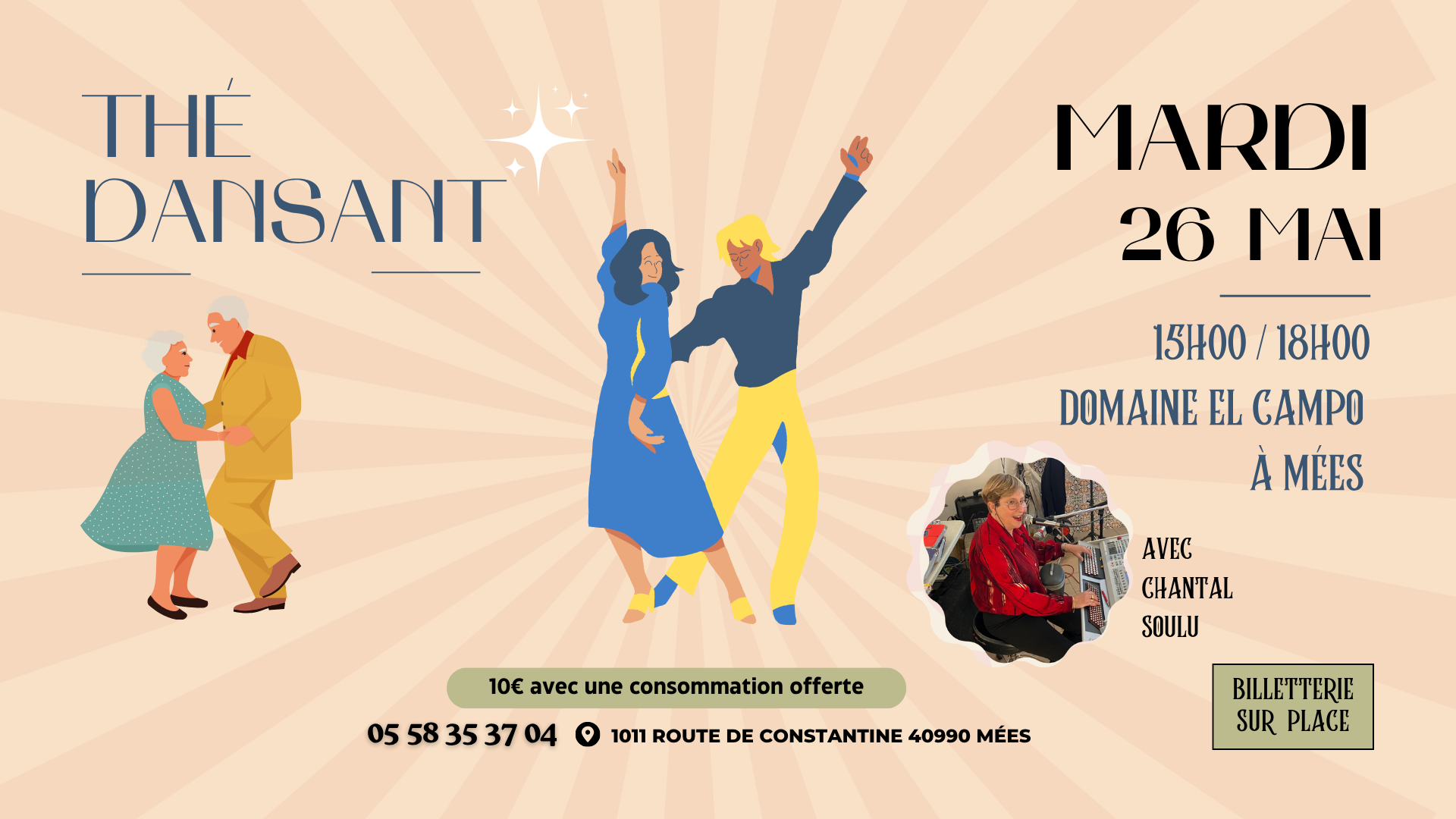Thé dansant avec Chantal Soulu — visuel événement