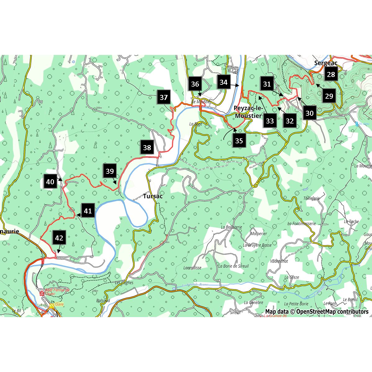 Dans les pas des Hommes de Lascaux Etape 4: Sergeac- Les Eyzies