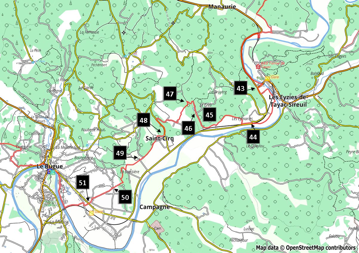 Dans les pas des Hommes de Lascaux Etape 5: Les Eyzies-Le Bugue
