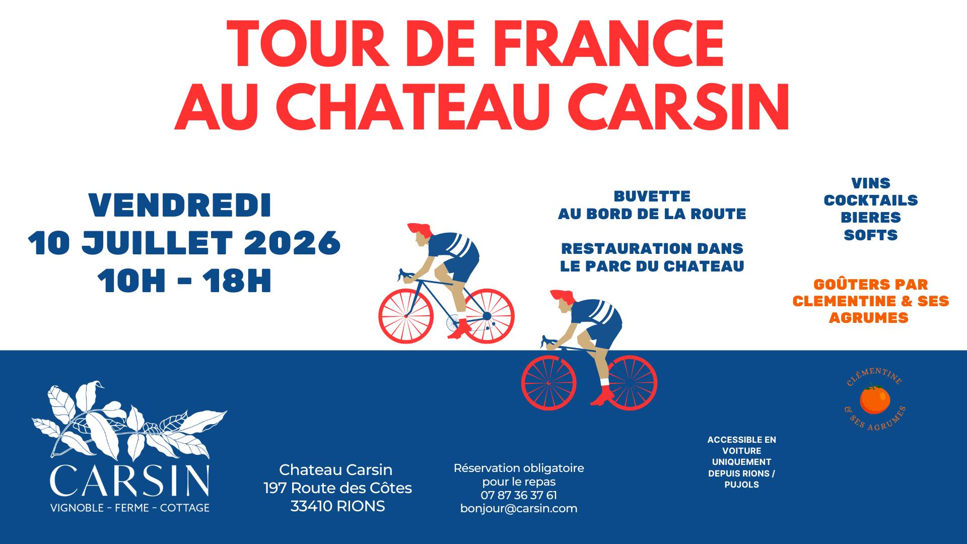 Le Tour de France au Château Carsin