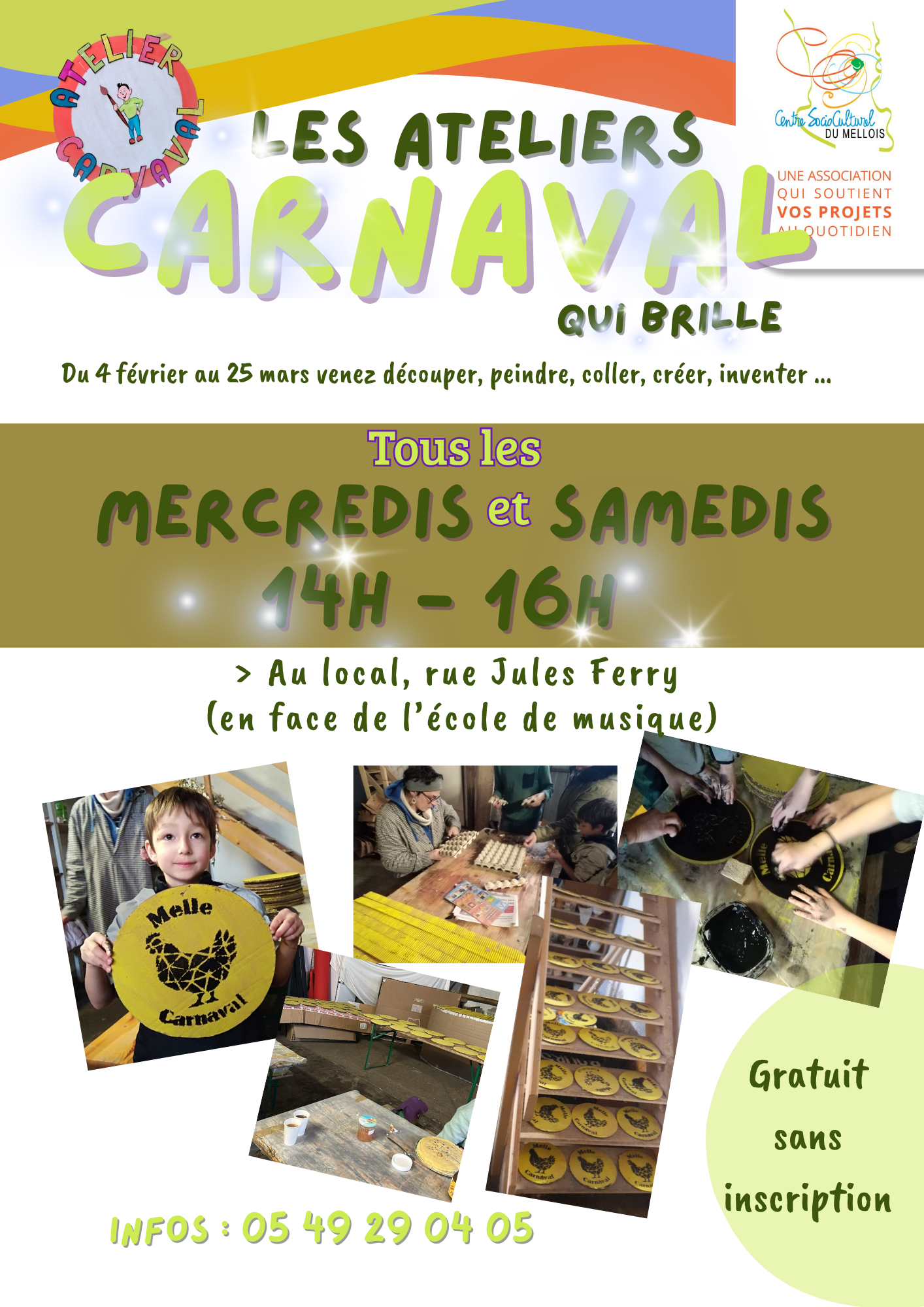 Ateleirs de fabrication de décos pour la Carnaval de Melle