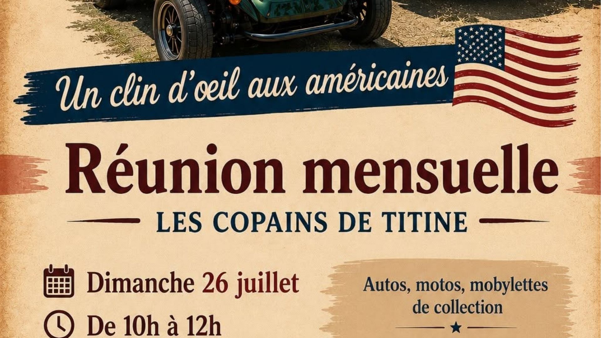 Rassemblement de véhicules américains