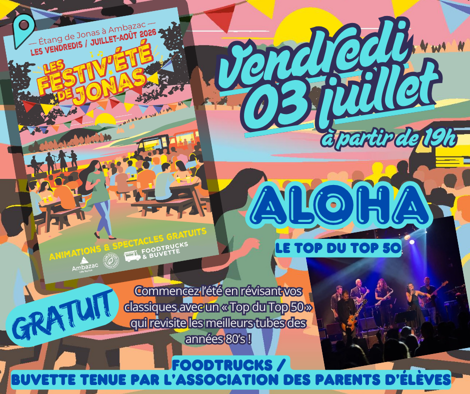 Les Festiv'Eté de Jonas : Aloha / Le Top du Top 50 — visuel événement