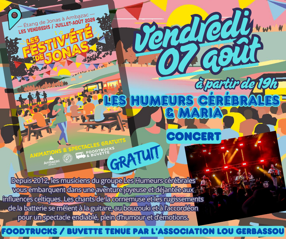 Les Festiv'Eté de Jonas : Les Humeurs Cérébrales et Maria — visuel événement