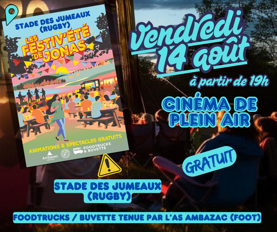 Les Festiv'Eté de Jonas : Cinéma de plein air — visuel événement