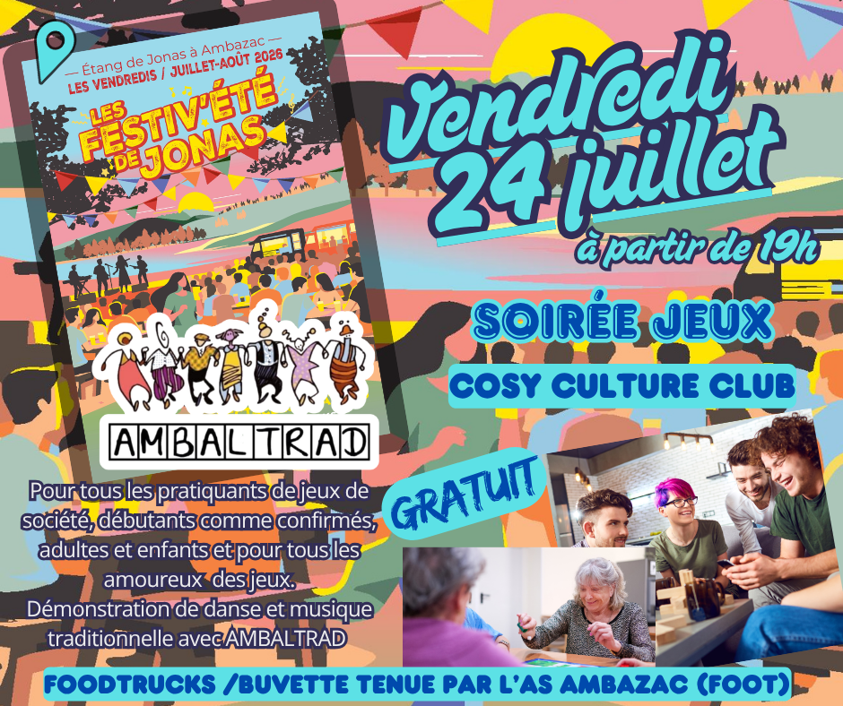 Les Festiv'Eté de Jonas : Soirée jeux / Cosy Culture Club — visuel événement