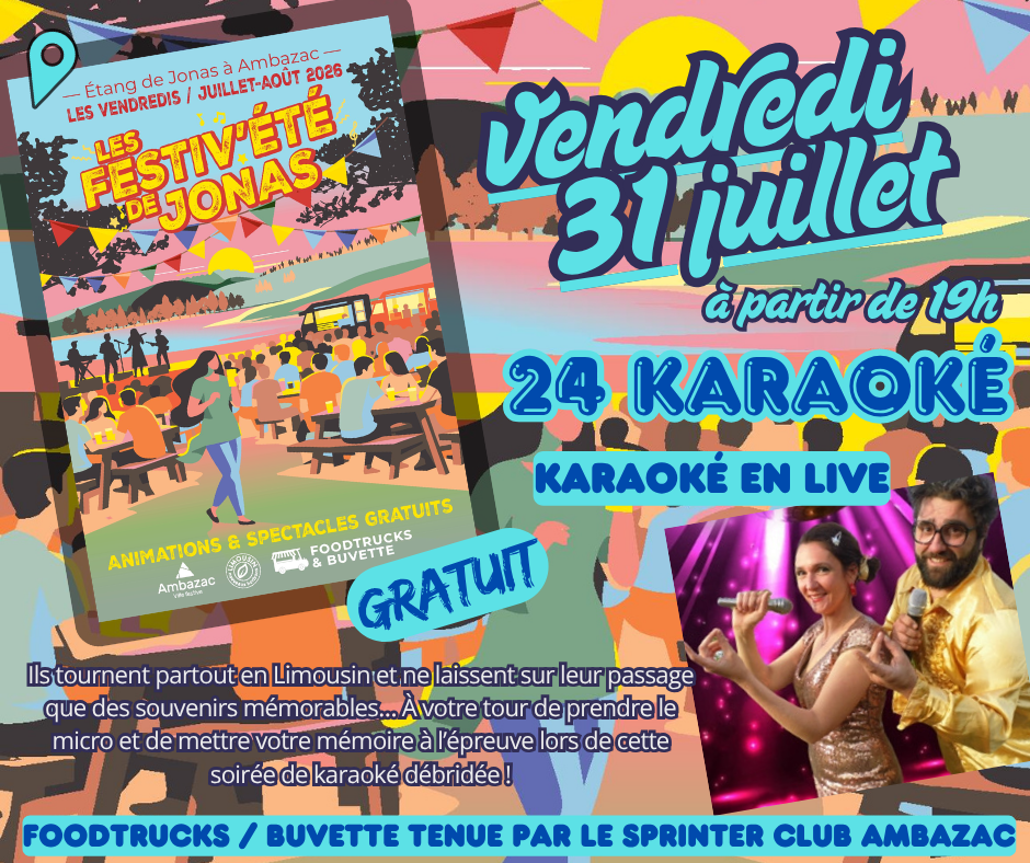 Les Festiv'Eté de Jonas : 24 Karaoké — visuel événement