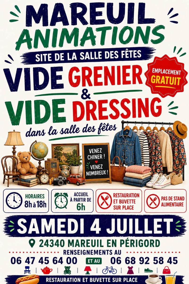 Vide grenier et vide dressing