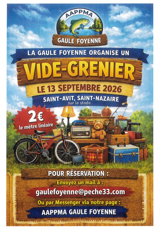Vide-grenier de la Gaule Foyenne, Saint-Avit-Saint-Nazaire