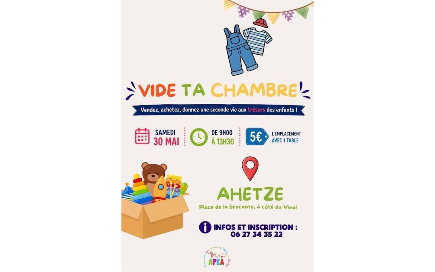 Vide ta chambre — visuel événement