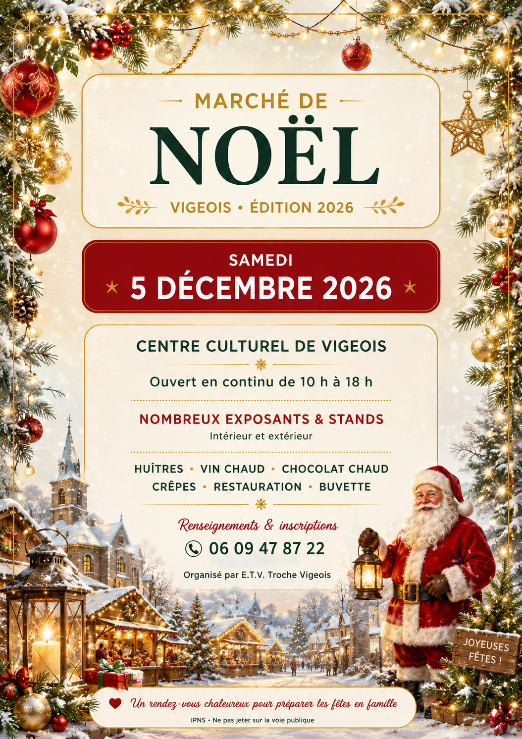 Affiche de Marché de Noël à Vigeois